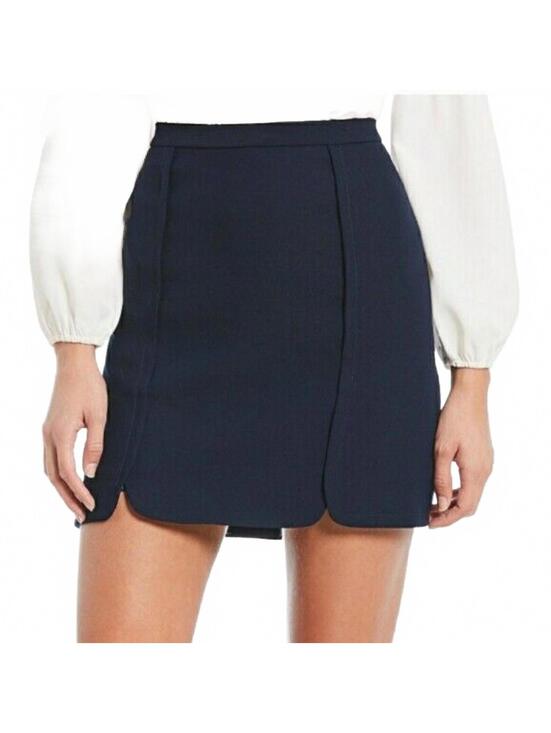 Draper James Dresses & Skirts - NWT Draper James Margaret Navy Scallop Hem Mini Skirt Size 12 Preppy Chic